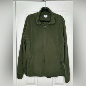 XL Tall - Old Navy Olive Green Women’s Full-Zip Fleece Jacket